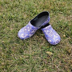 Sanita Purple Floral Women's Clogs
